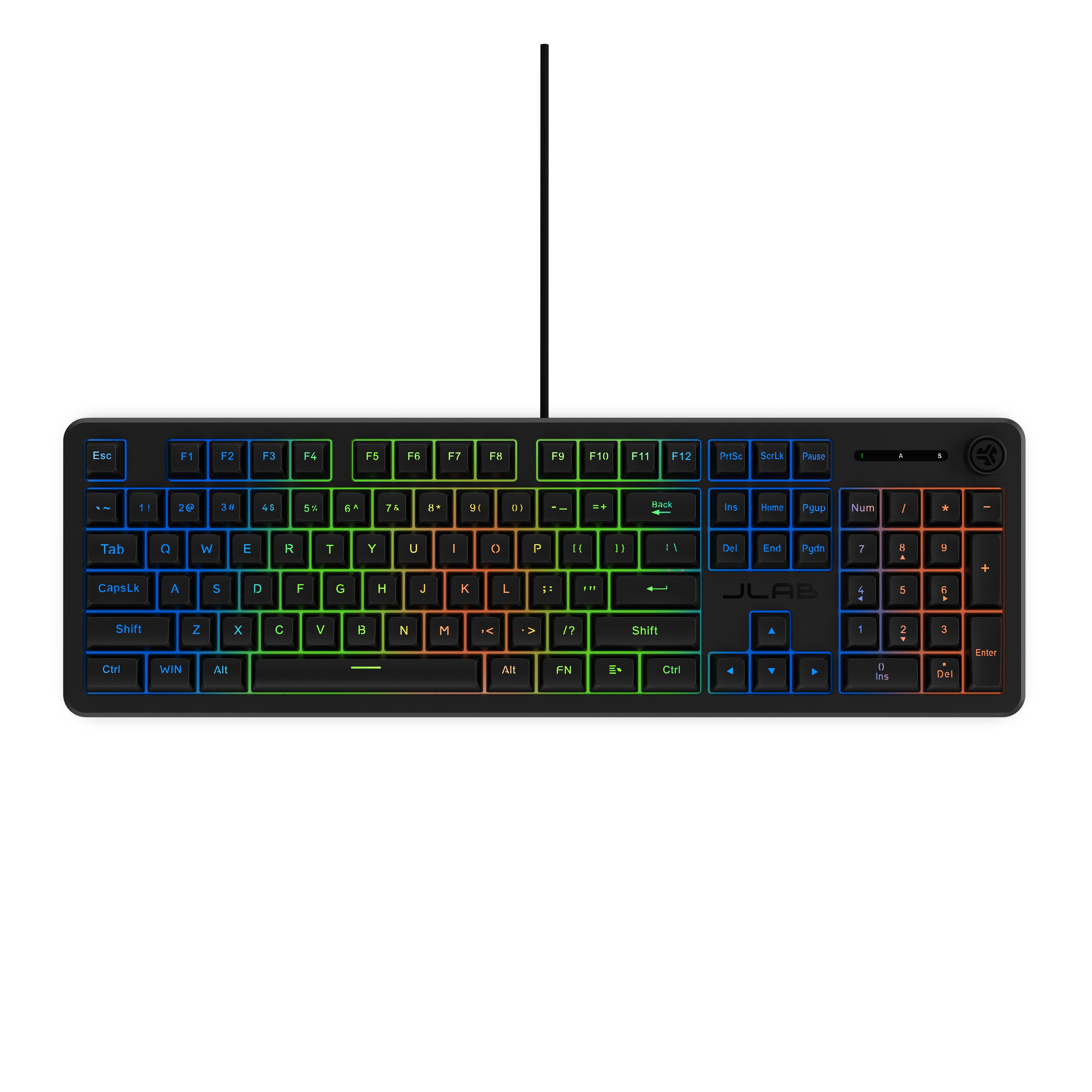 Nightfall Full-Size Wired Gaming Keyboard Black